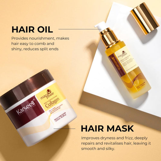 The Ultimate Duo: How Karseell Collagen Mask and Argan Oil Repair Damaged Hair